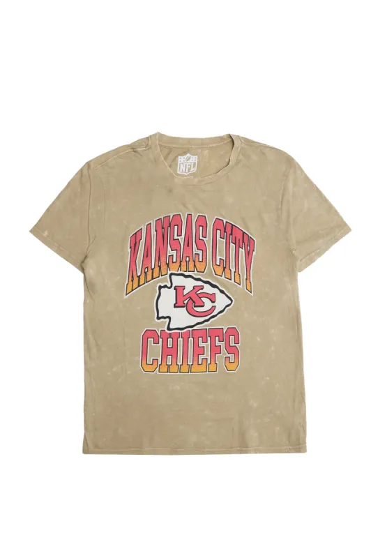 Kansas City Chiefs Graphic Acid Wash Tee sold by Bluenotes