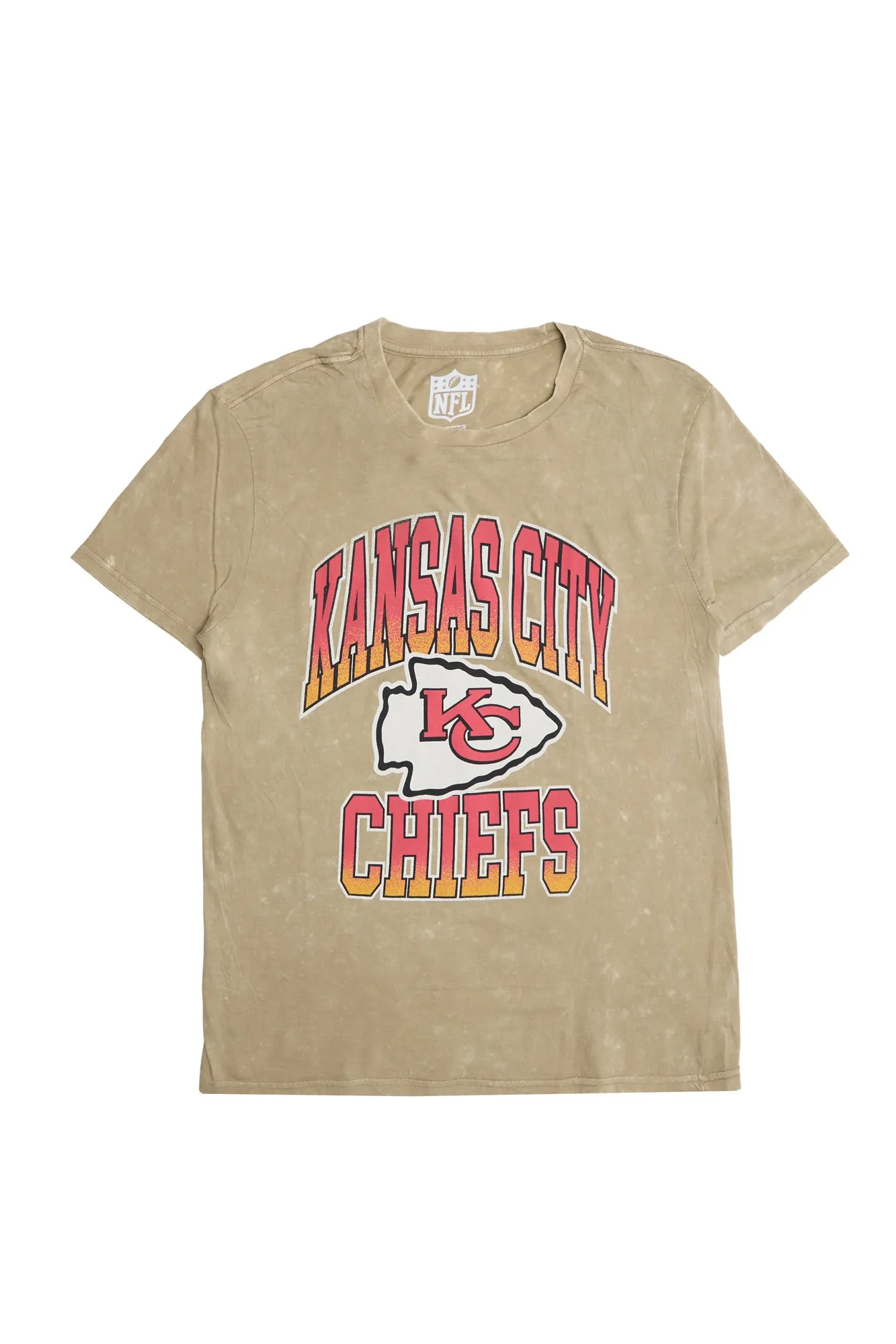 Kansas City Chiefs Graphic Acid Wash Tee sold by Bluenotes
