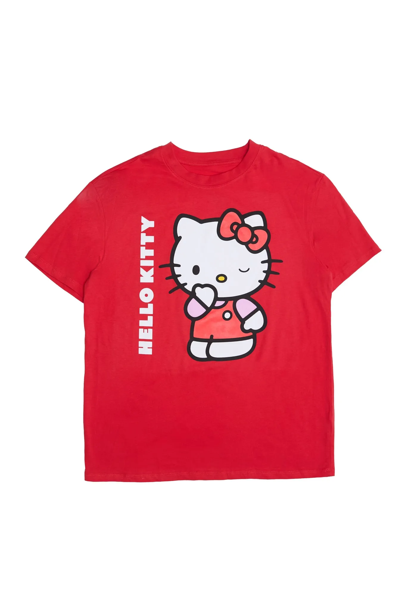 Hello Kitty Graphic Puff Print Relaxed Tee sold by Bluenotes