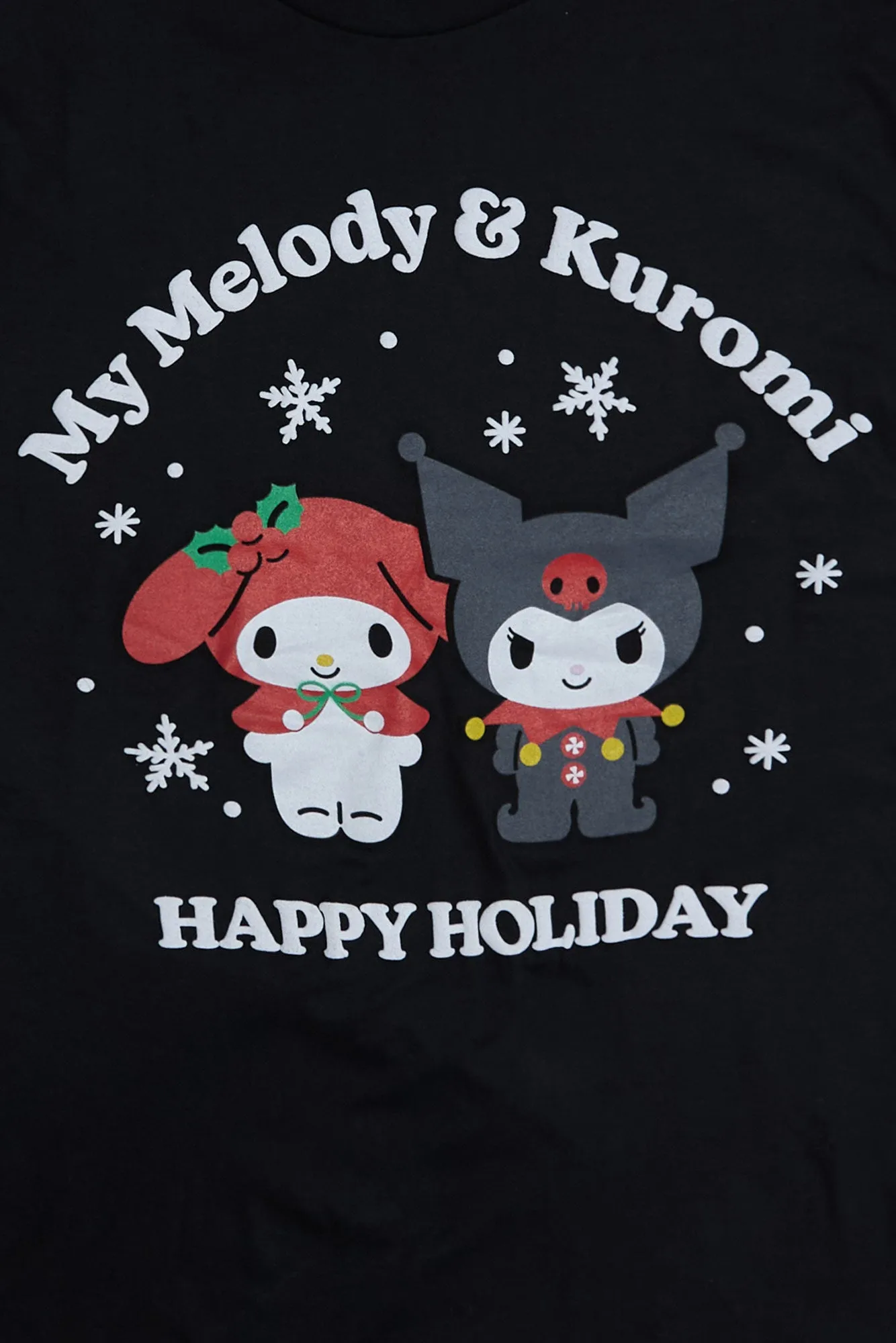 My Melody And Kuromi Happy Holidays Graphic Relaxed Tee sold by Bluenotes product image thumbnail 2