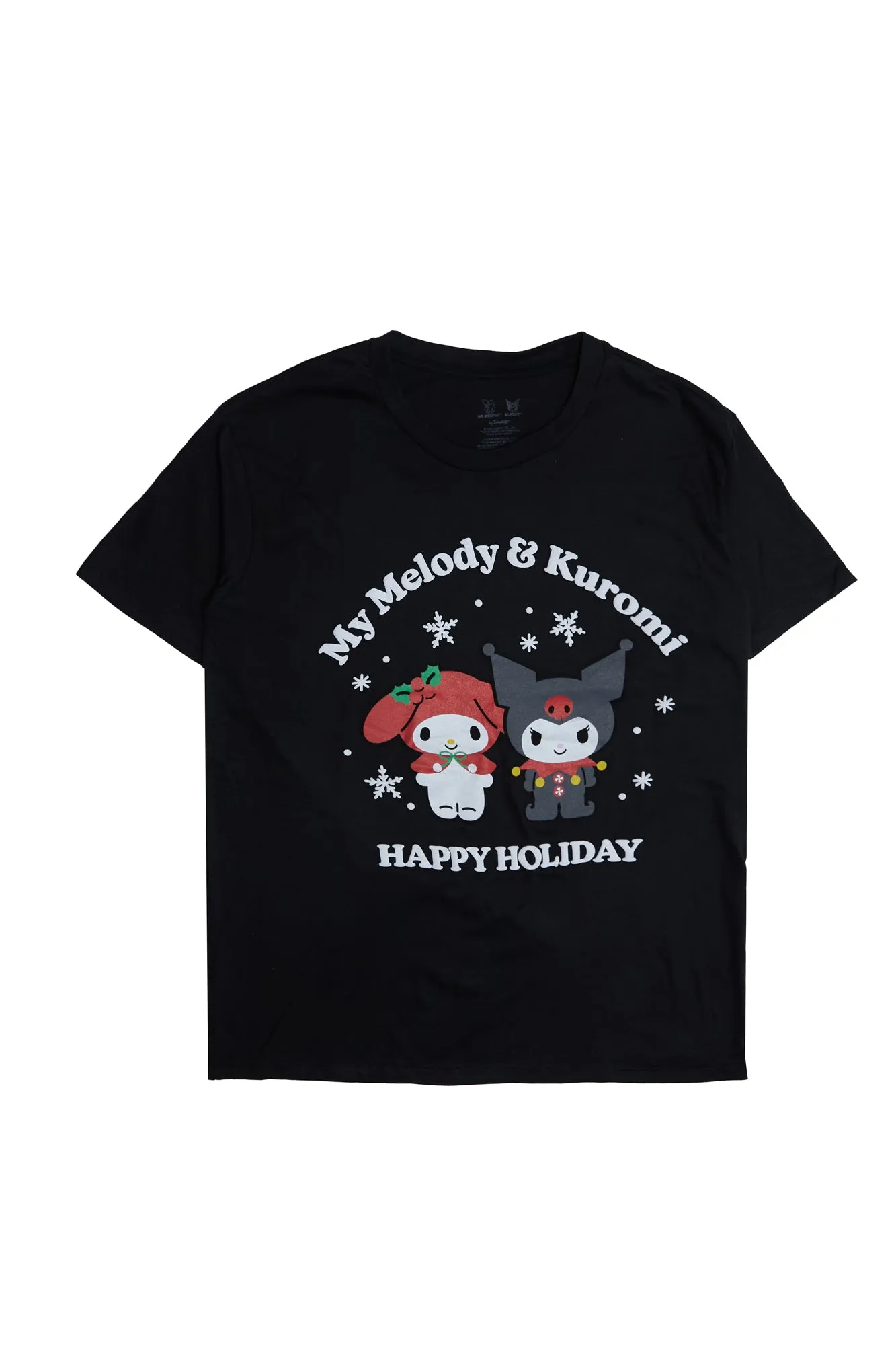 My Melody And Kuromi Happy Holidays Graphic Relaxed Tee sold by Bluenotes