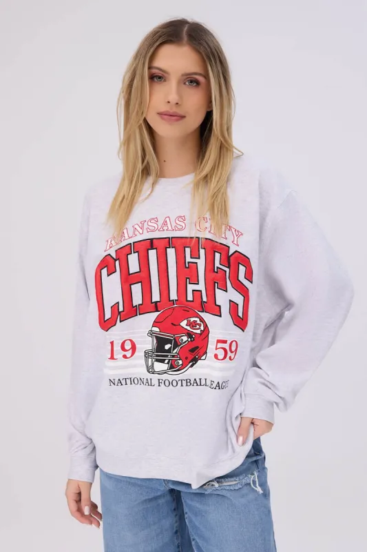 Kansas City Chiefs Graphic Crew Neck Sweatshirt sold by Bluenotes