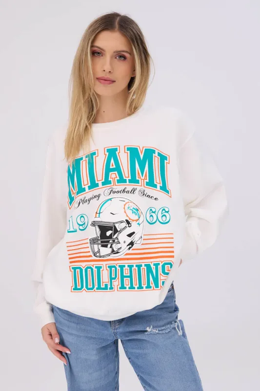 Miami Dolphins Graphic Crew Neck Sweatshirt sold by Bluenotes