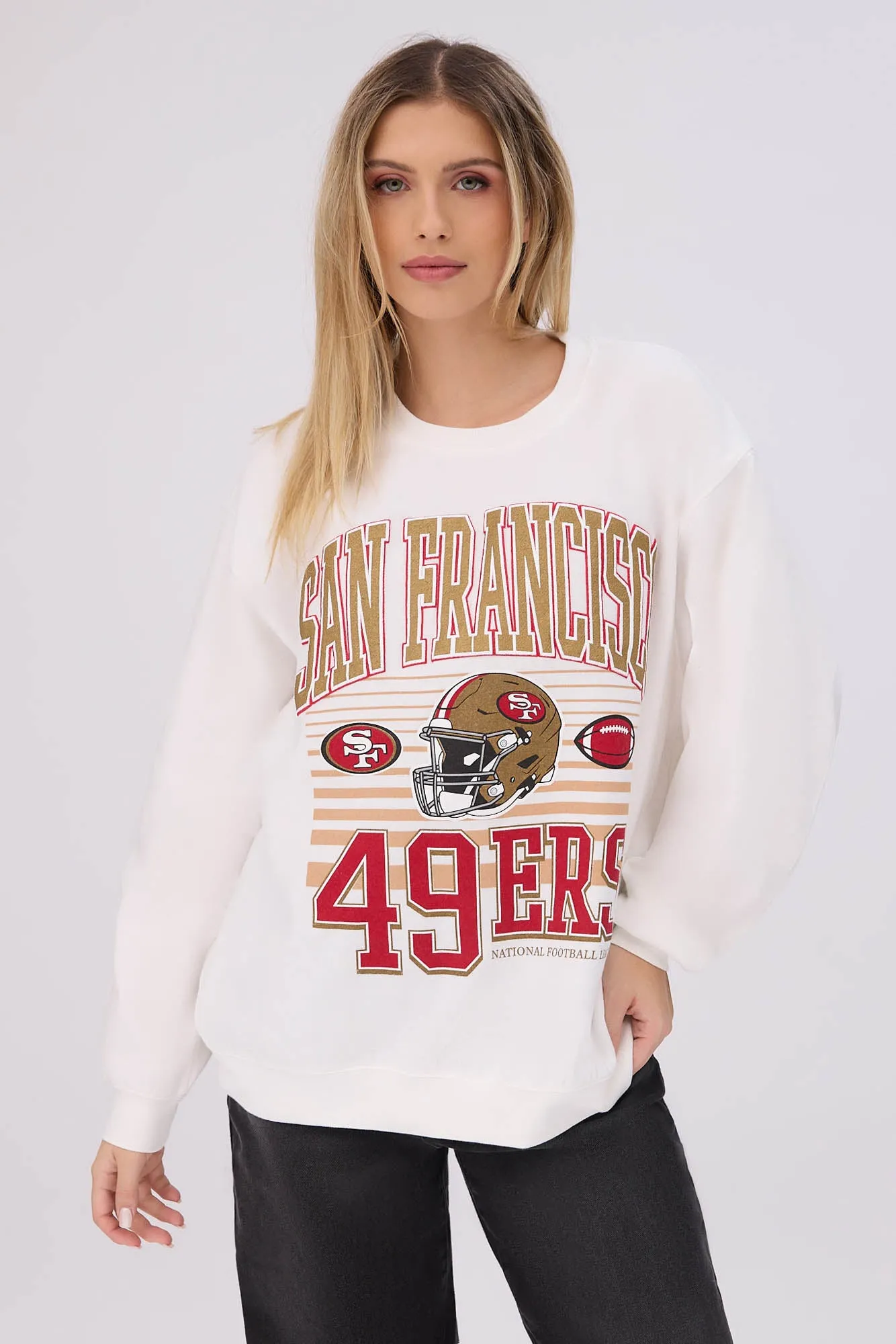 San Francisco 49ers Graphic Crew Neck Sweatshirt sold by Bluenotes
