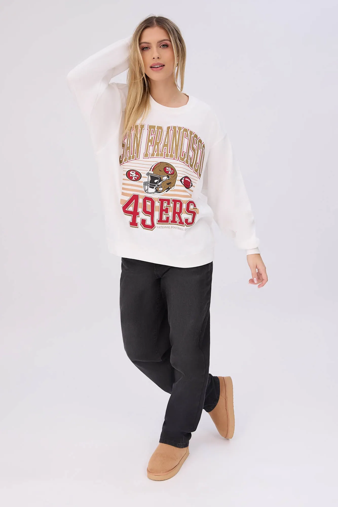San Francisco 49ers Graphic Crew Neck Sweatshirt sold by Bluenotes product image thumbnail 2