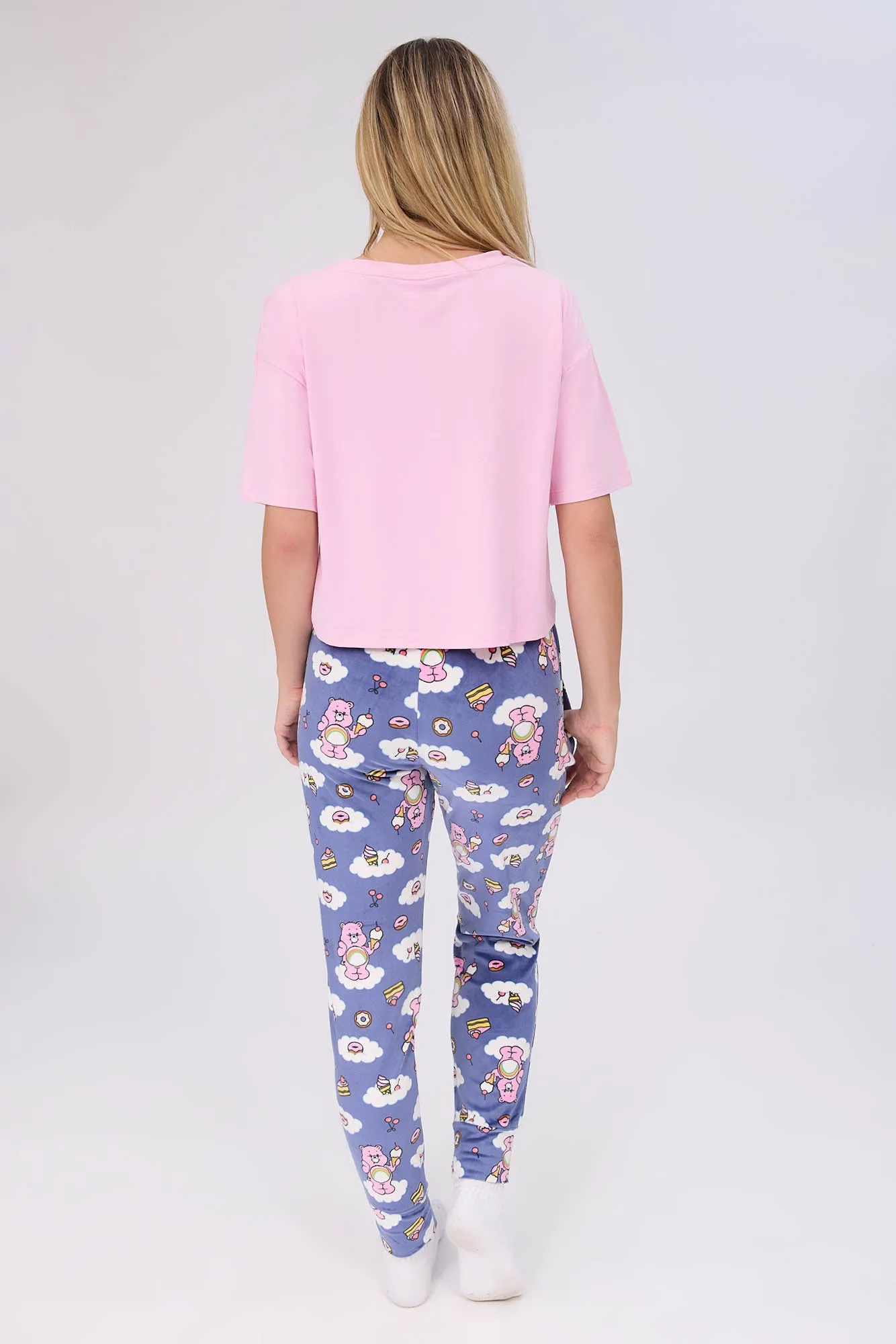 Care Bears Super Soft Pajama Tee And Velour Pajama Jogger 2-Piece Set sold by Bluenotes product image thumbnail 4