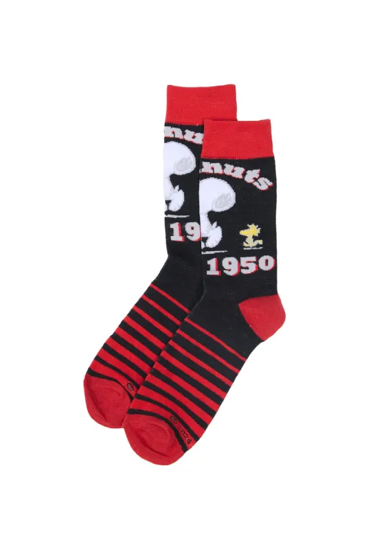 Peanuts Snoopy And Woodstock Est. 1950 Crew Socks sold by Bluenotes