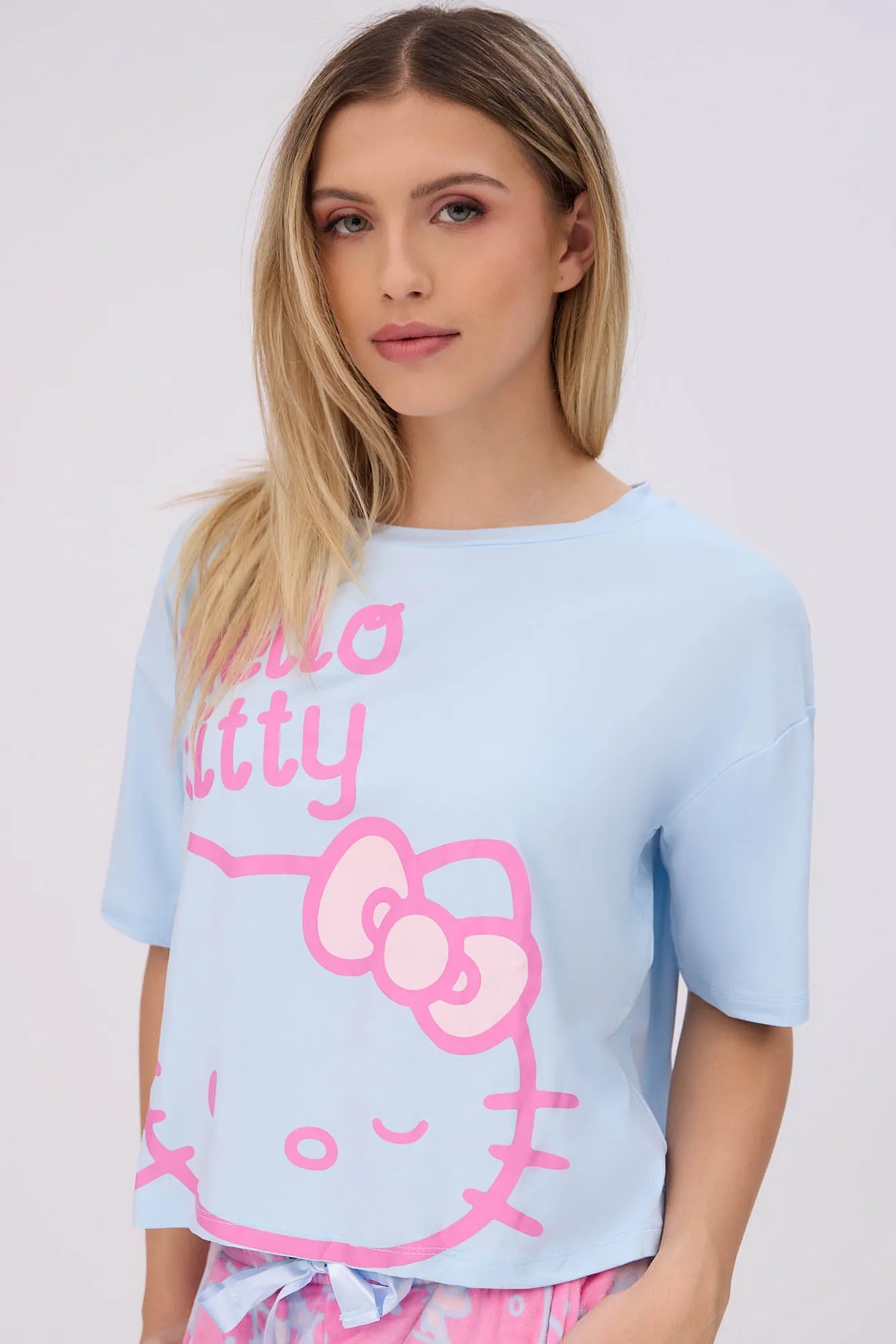 Hello Kitty Super Soft Pajama Tee And Velour Pajama Jogger 2-Piece Set sold by Bluenotes product image thumbnail 2