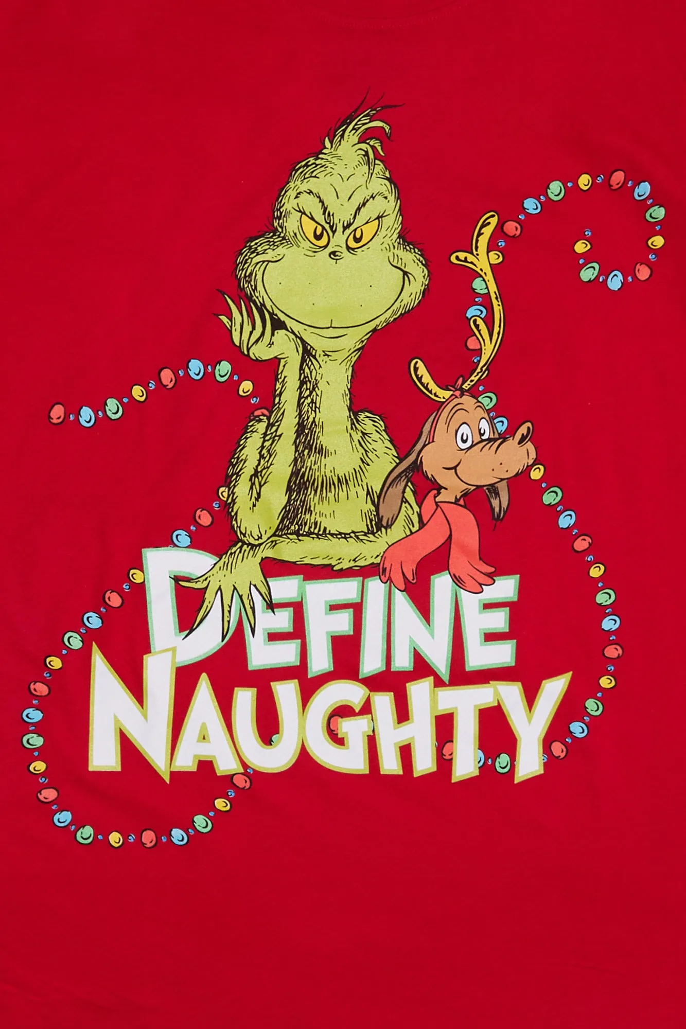 The Grinch And Max Define Naughty Graphic Relaxed Tee sold by Bluenotes product image thumbnail 2