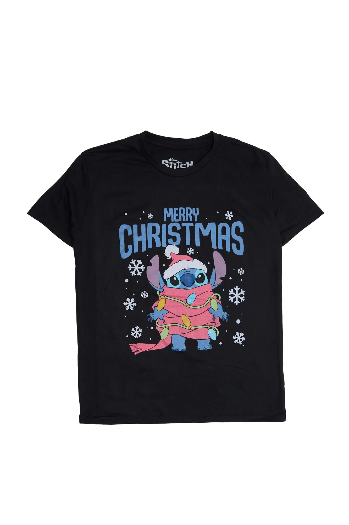 Stitch Merry Christmas Graphic Relaxed Tee sold by Bluenotes