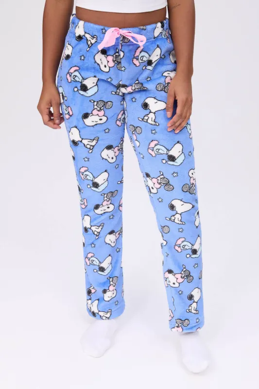 Peanuts Snoopy Printed Plush Pajama Pants sold by Bluenotes