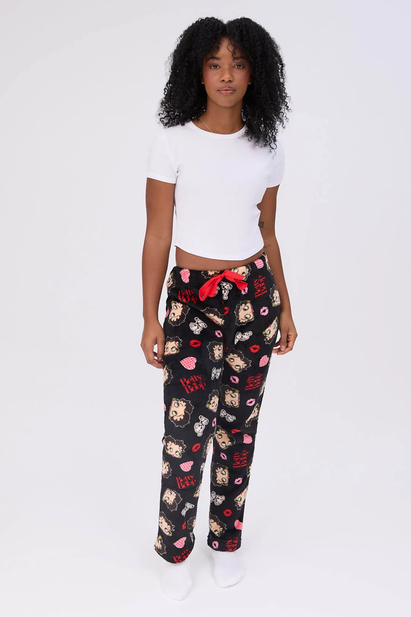 Betty Boop Printed Plush Pajama Pants sold by Bluenotes product image thumbnail 3