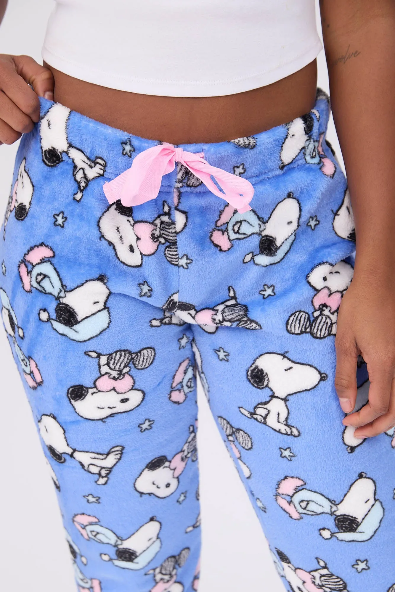 Peanuts Snoopy Printed Plush Pajama Pants sold by Bluenotes product image thumbnail 3