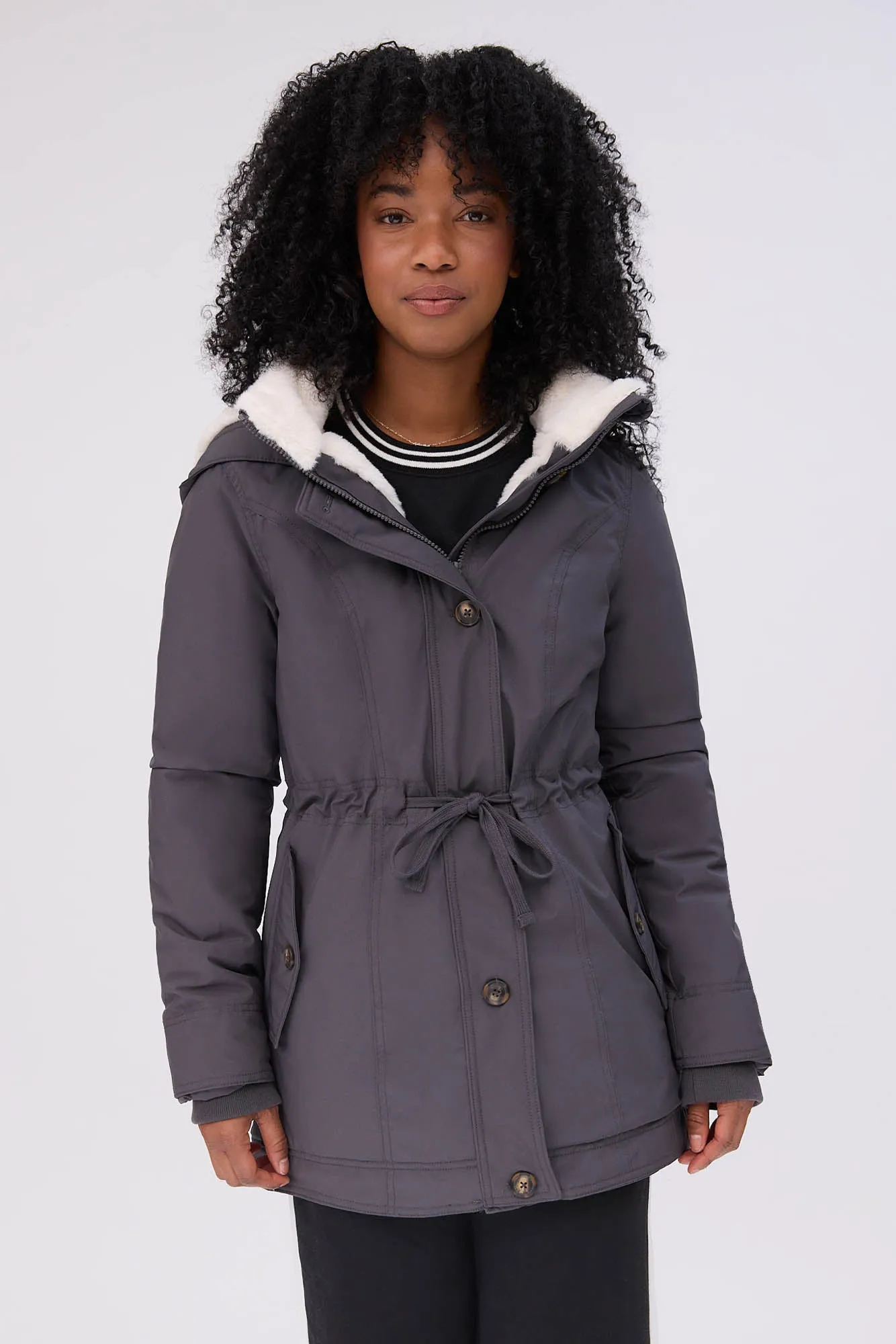 Faux Fur Lined Hooded Parka sold by Bluenotes