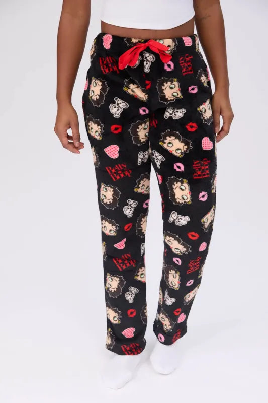 Betty Boop Printed Plush Pajama Pants sold by Bluenotes