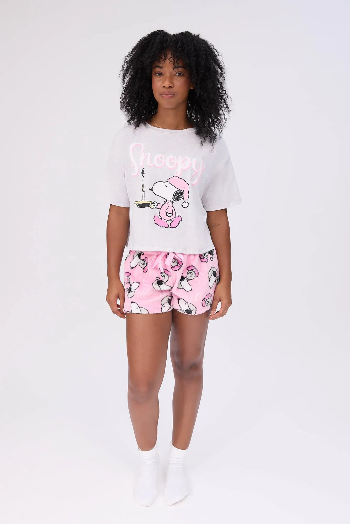 Peanuts Snoopy Pajama Tee And Shorts 2-Piece Set sold by Bluenotes