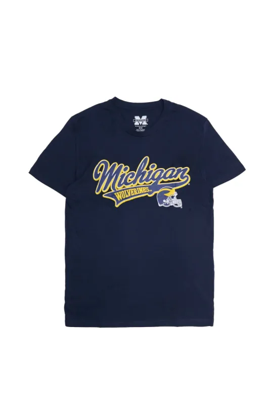 Michigan Wolverines Script Graphic Tee sold by Bluenotes