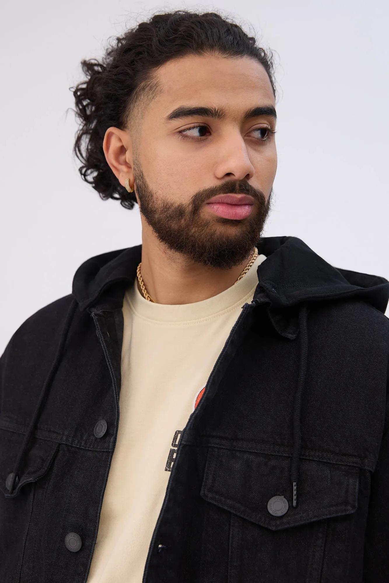 North Western Hooded Denim Trucker Jacket sold by Bluenotes product image thumbnail 3