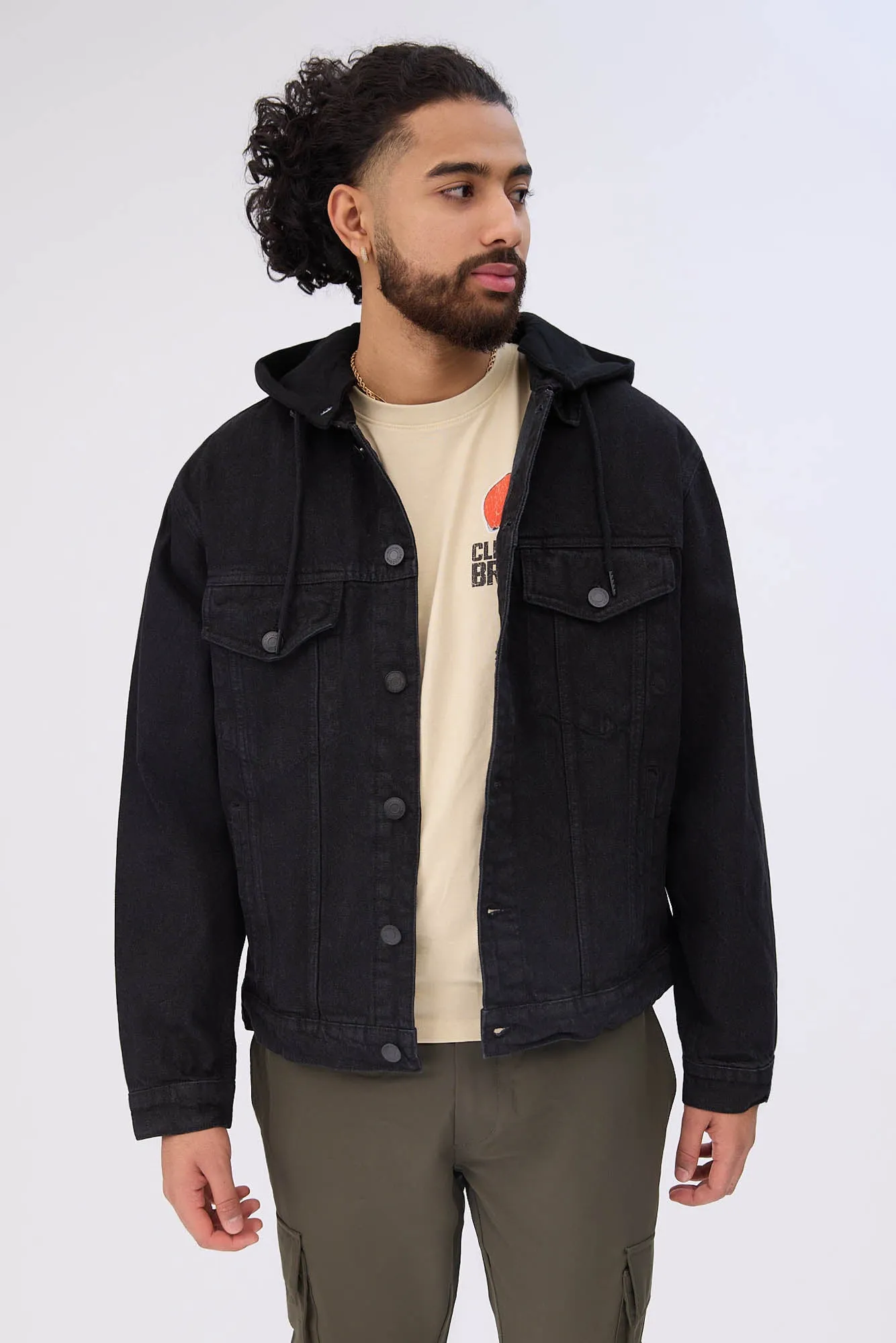 North Western Hooded Denim Trucker Jacket sold by Bluenotes product image thumbnail 2