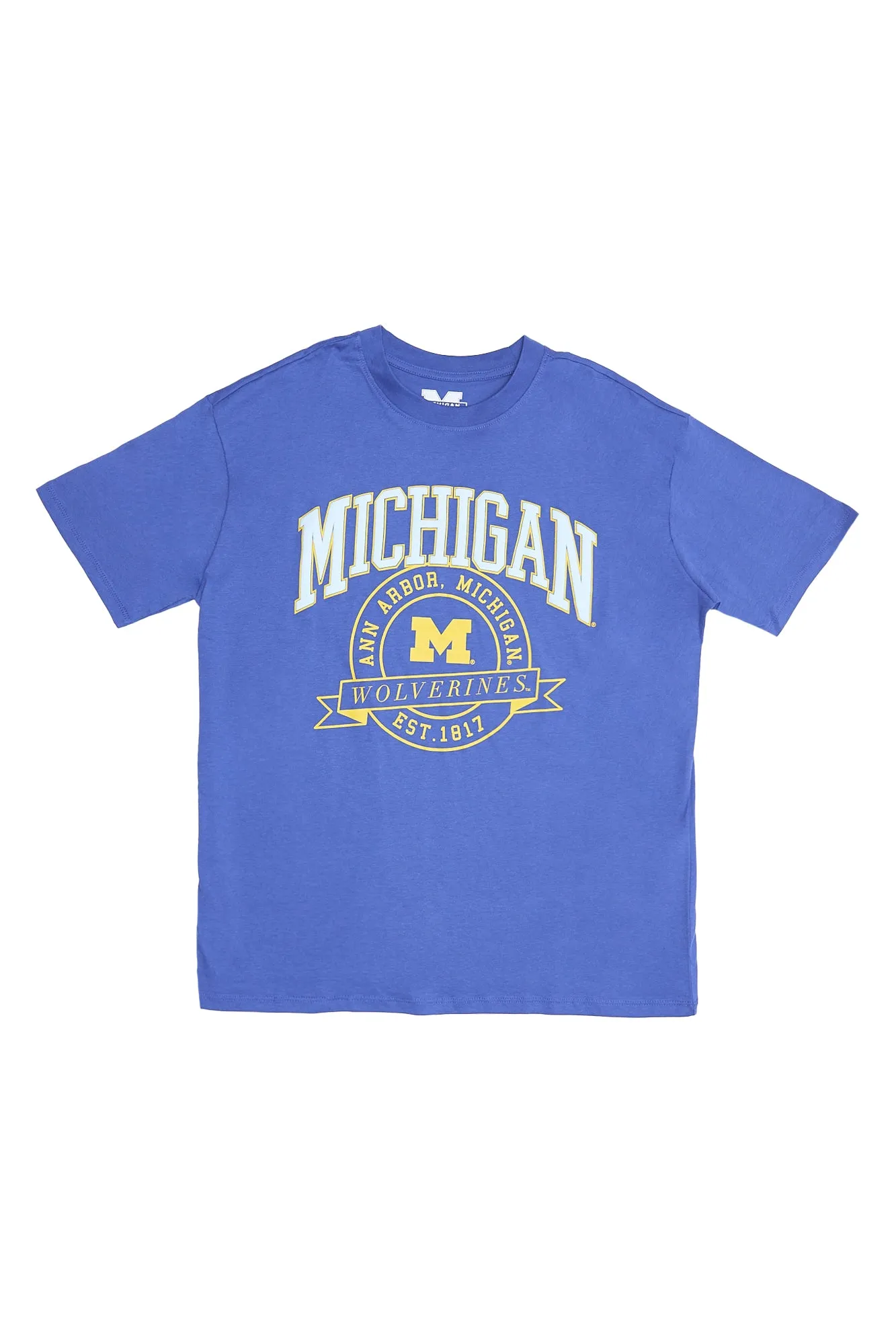 Michigan M Graphic Puff Print Relaxed Tee sold by Bluenotes