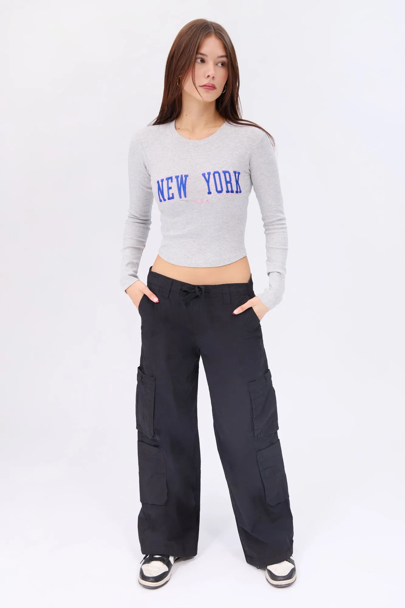 Super High Rise Wide Leg Cargo Pants sold by Bluenotes product image thumbnail 4