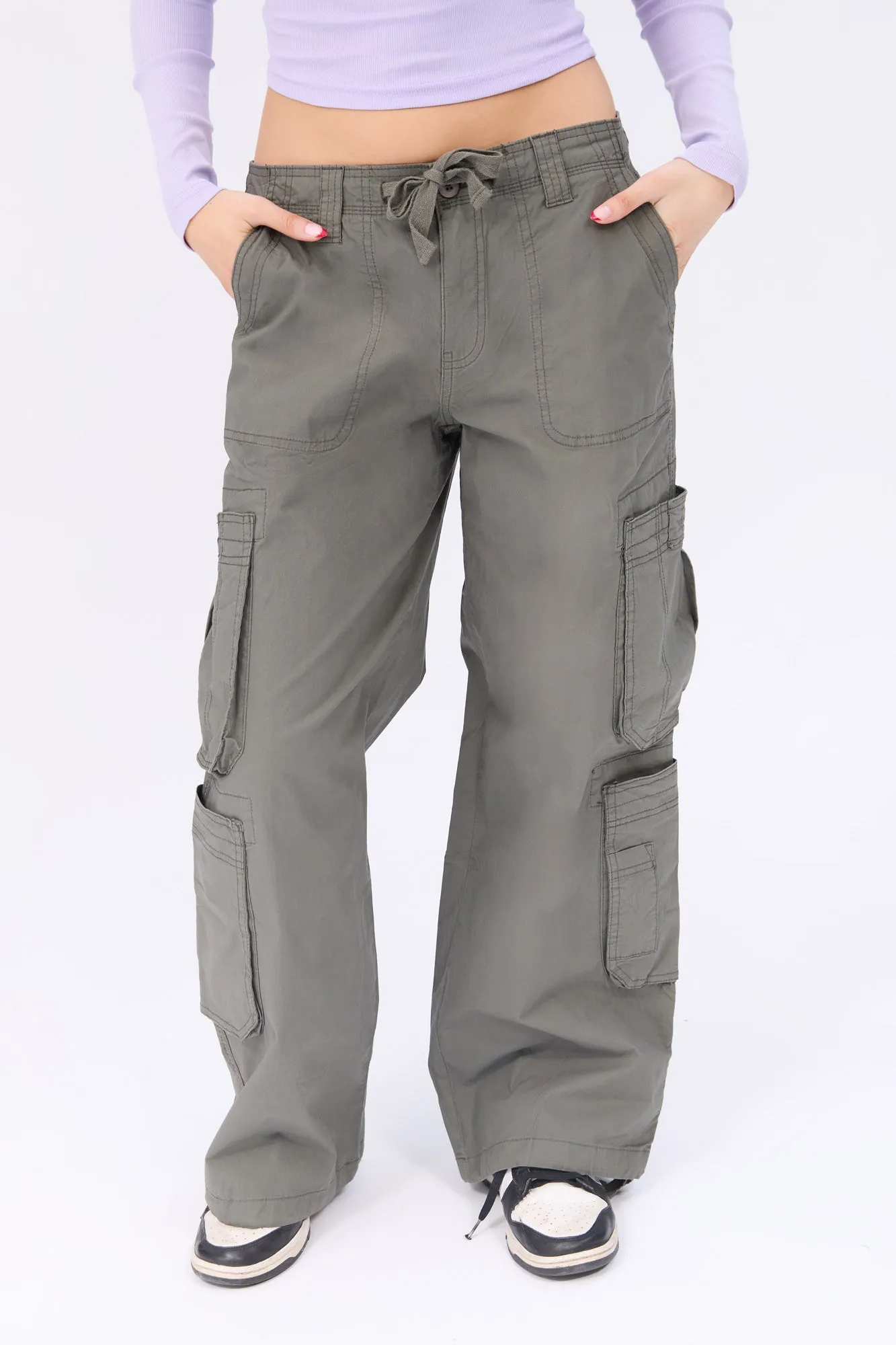 Super High Rise Wide Leg Cargo Pants sold by Bluenotes