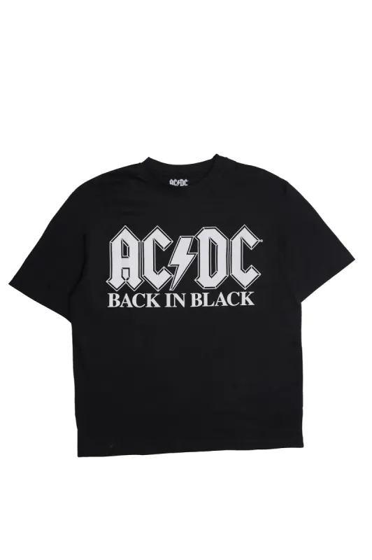AC/DC Back In Black Graphic Oversized Tee sold by Bluenotes