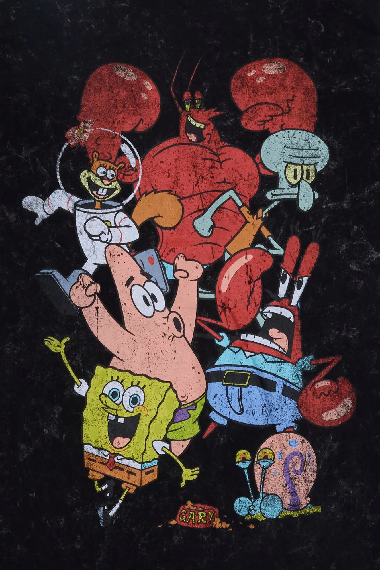 SpongeBob And The Gang Graphic Acid Wash Tee sold by Bluenotes product image thumbnail 2