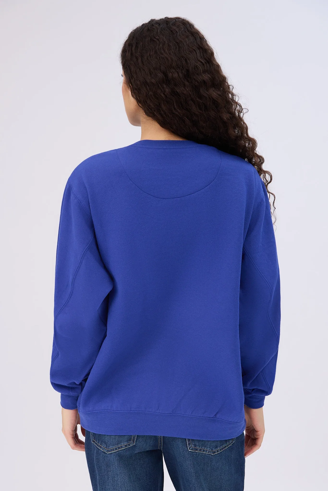 Stitch Nice Until Proven Naughty Graphic Crew Neck Sweatshirt sold by Bluenotes product image thumbnail 5