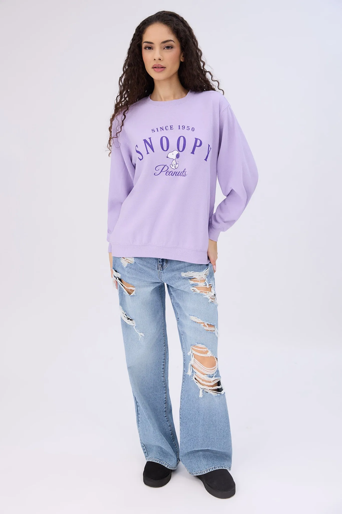 Peanuts Presents Snoopy Since 1950 Graphic Crew Neck Sweatshirt sold by Bluenotes product image thumbnail 4