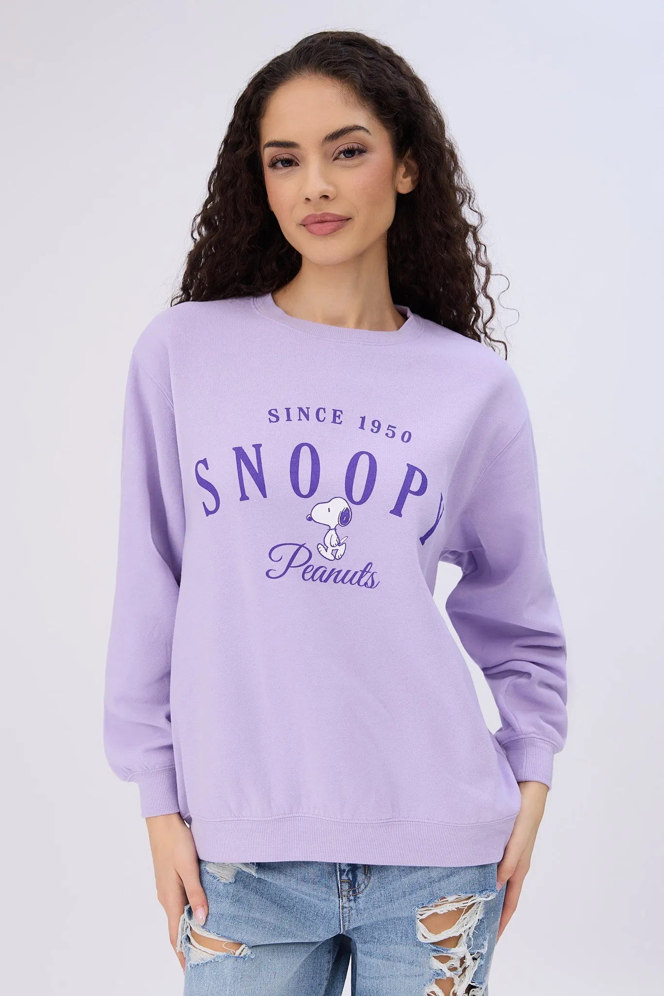Peanuts Presents Snoopy Since 1950 Graphic Crew Neck Sweatshirt sold by Bluenotes