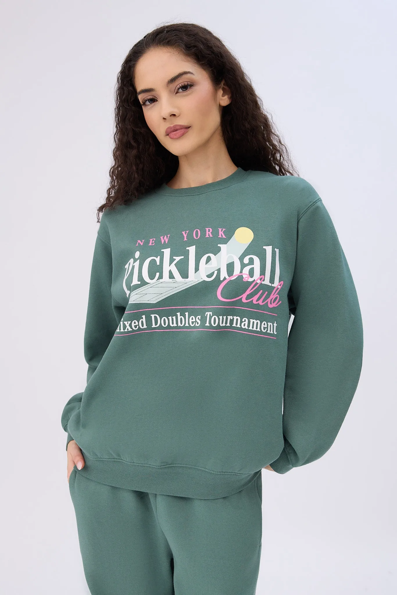 Graphic Oversized Crew Neck Sweatshirt sold by Bluenotes