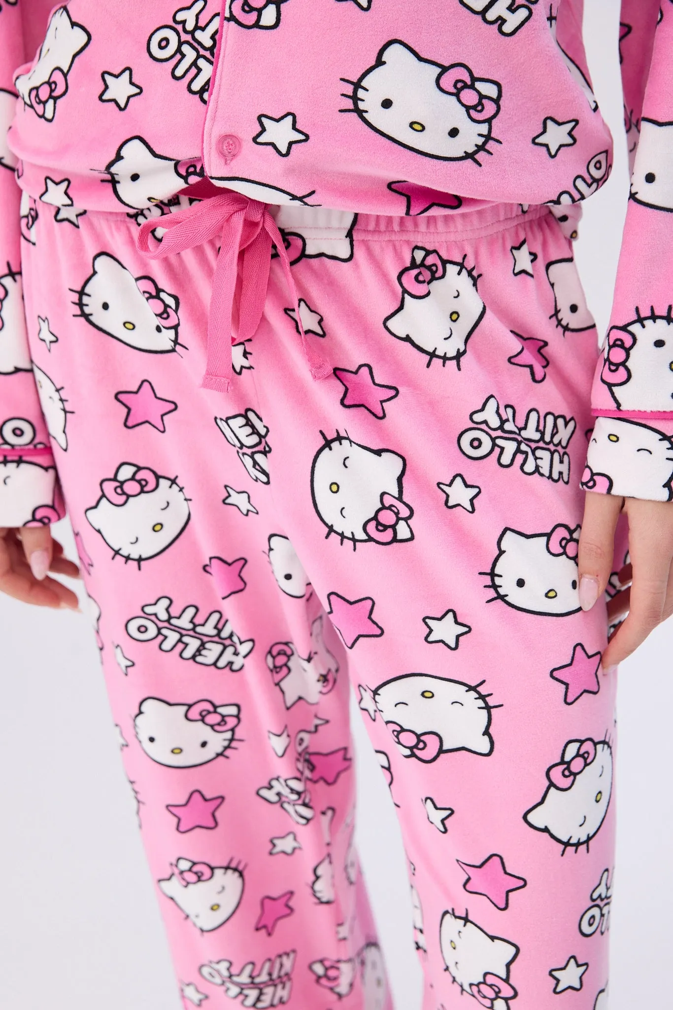 Hello Kitty Velour Pajama Dad Shirt And Pants Set sold by Bluenotes product image thumbnail 4