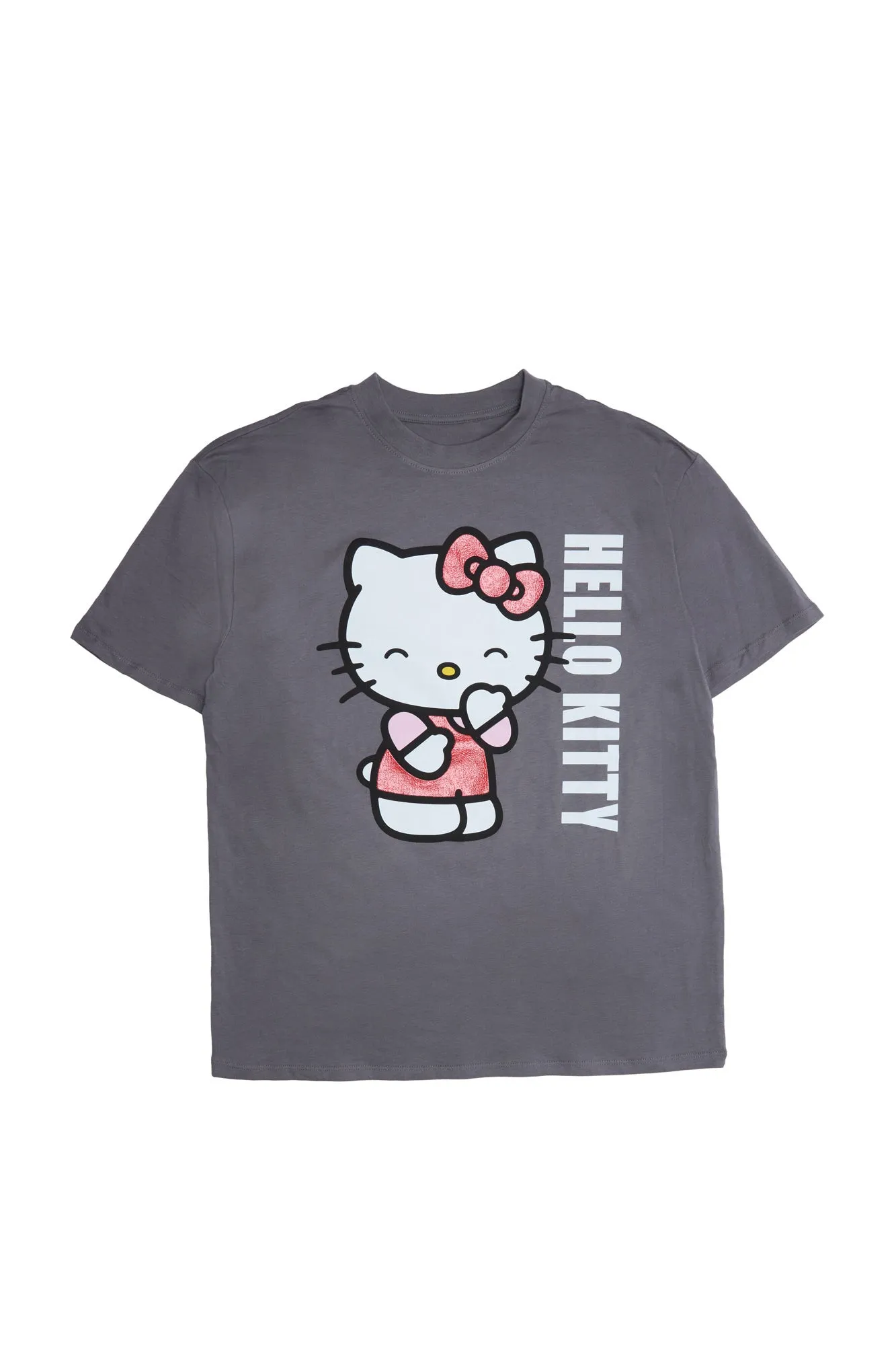 Hello Kitty Graphic Glitter Relaxed Tee sold by Bluenotes
