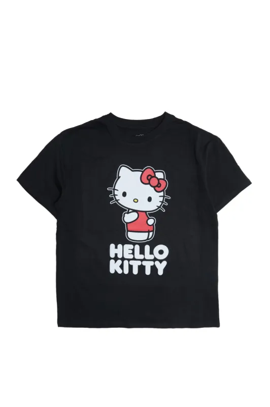Hello Kitty Puff Print Graphic Relaxed Tee sold by Bluenotes