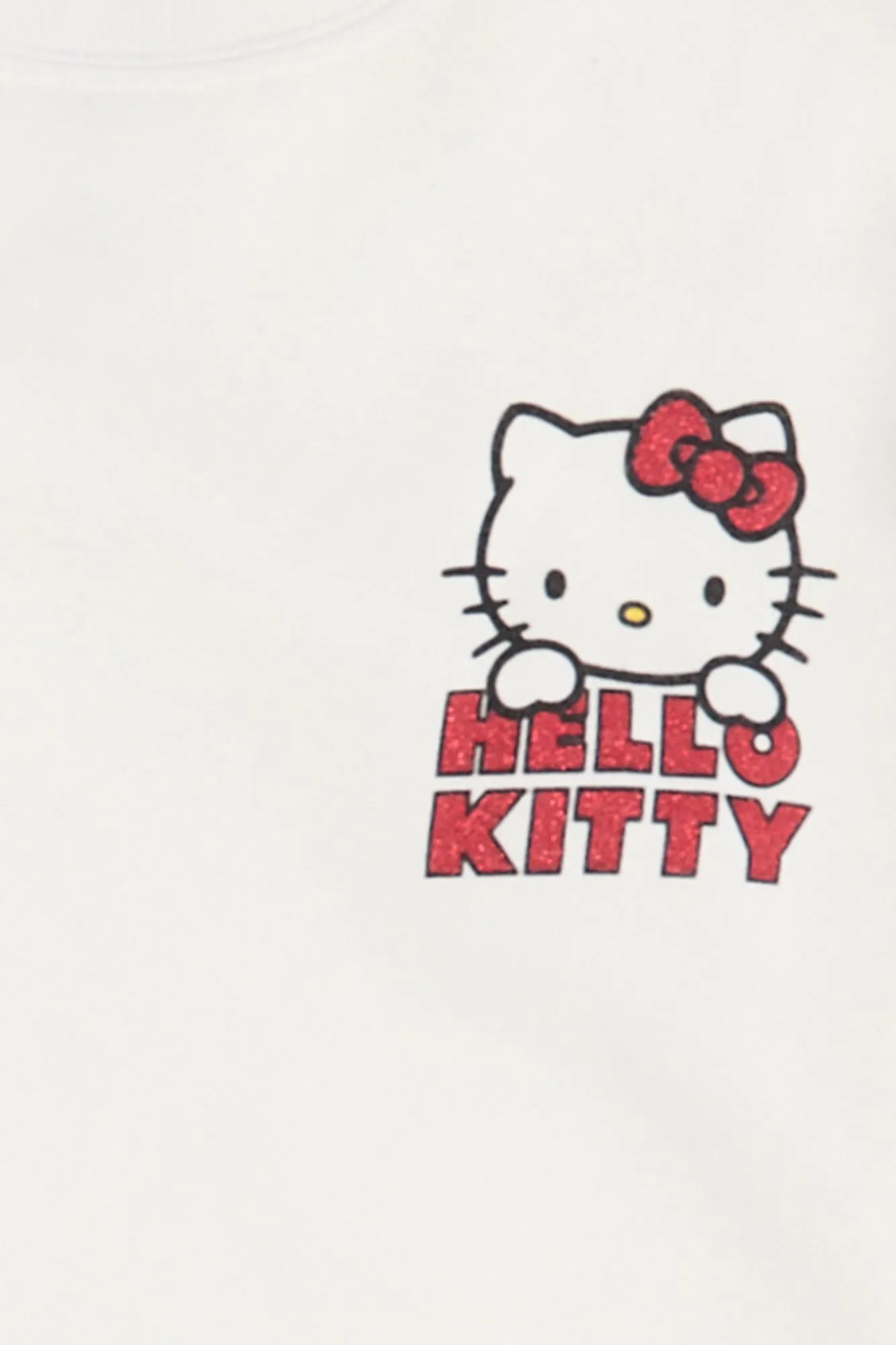 Hello Kitty Graphic Glitter Crew Neck Sweatshirt sold by Bluenotes product image thumbnail 2