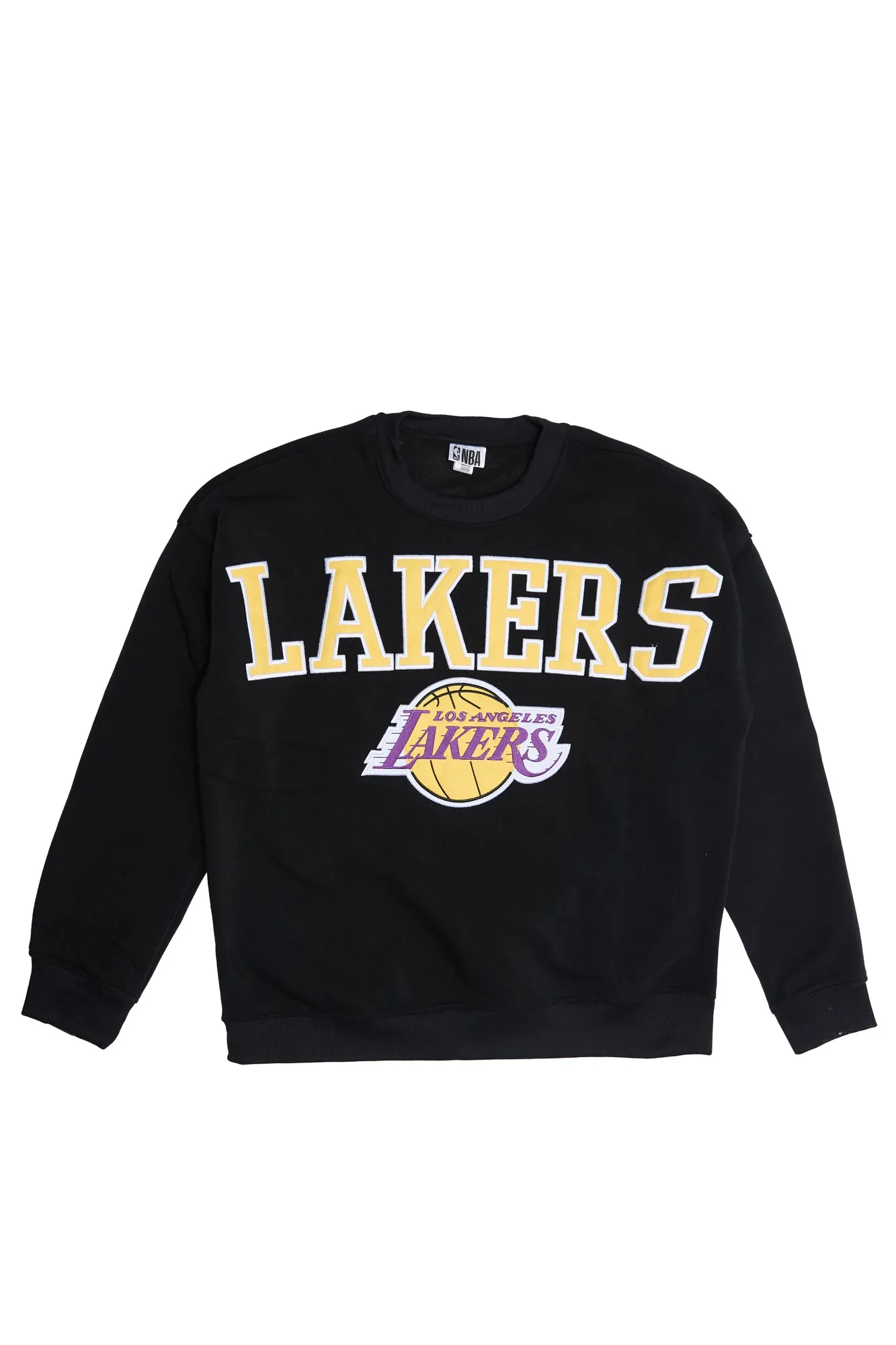 Los Angeles Lakers Graphic Crew Neck Oversized Sweatshirt sold by Bluenotes