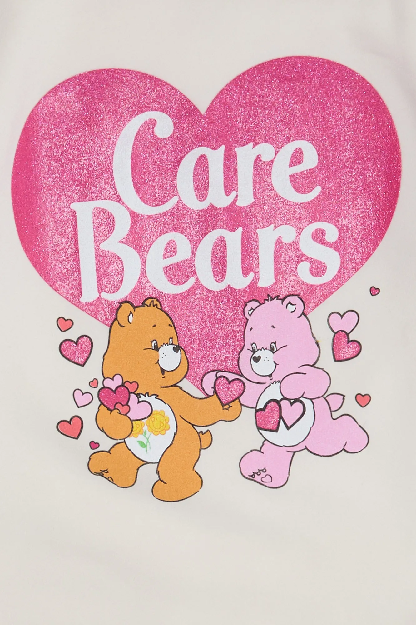 Care Bears Heart Graphic Glitter Crew Neck Sweatshirt sold by Bluenotes product image thumbnail 2