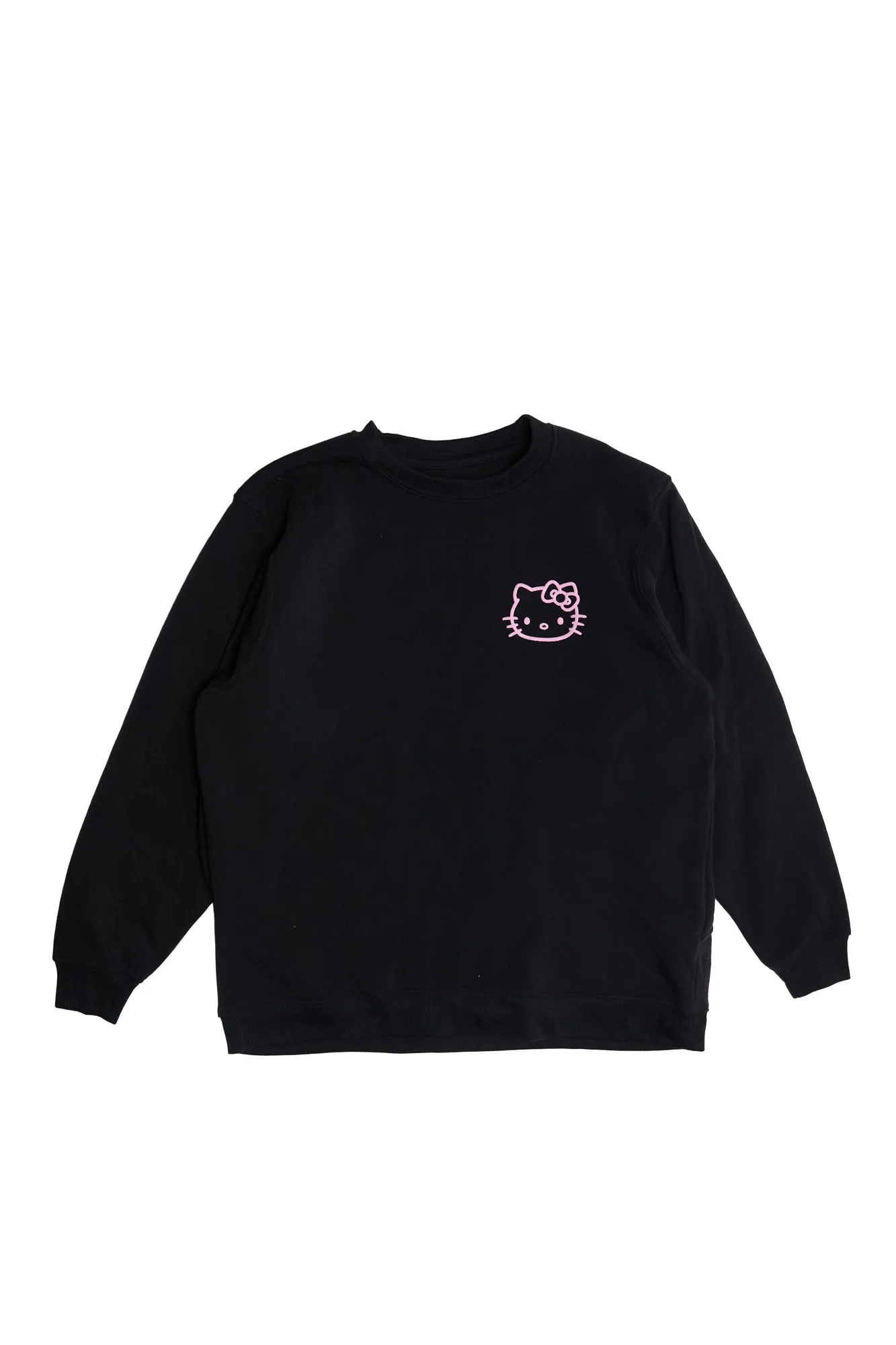 Hello Kitty Graphic Neon Puff Print Crew Neck Sweatshirt sold by Bluenotes