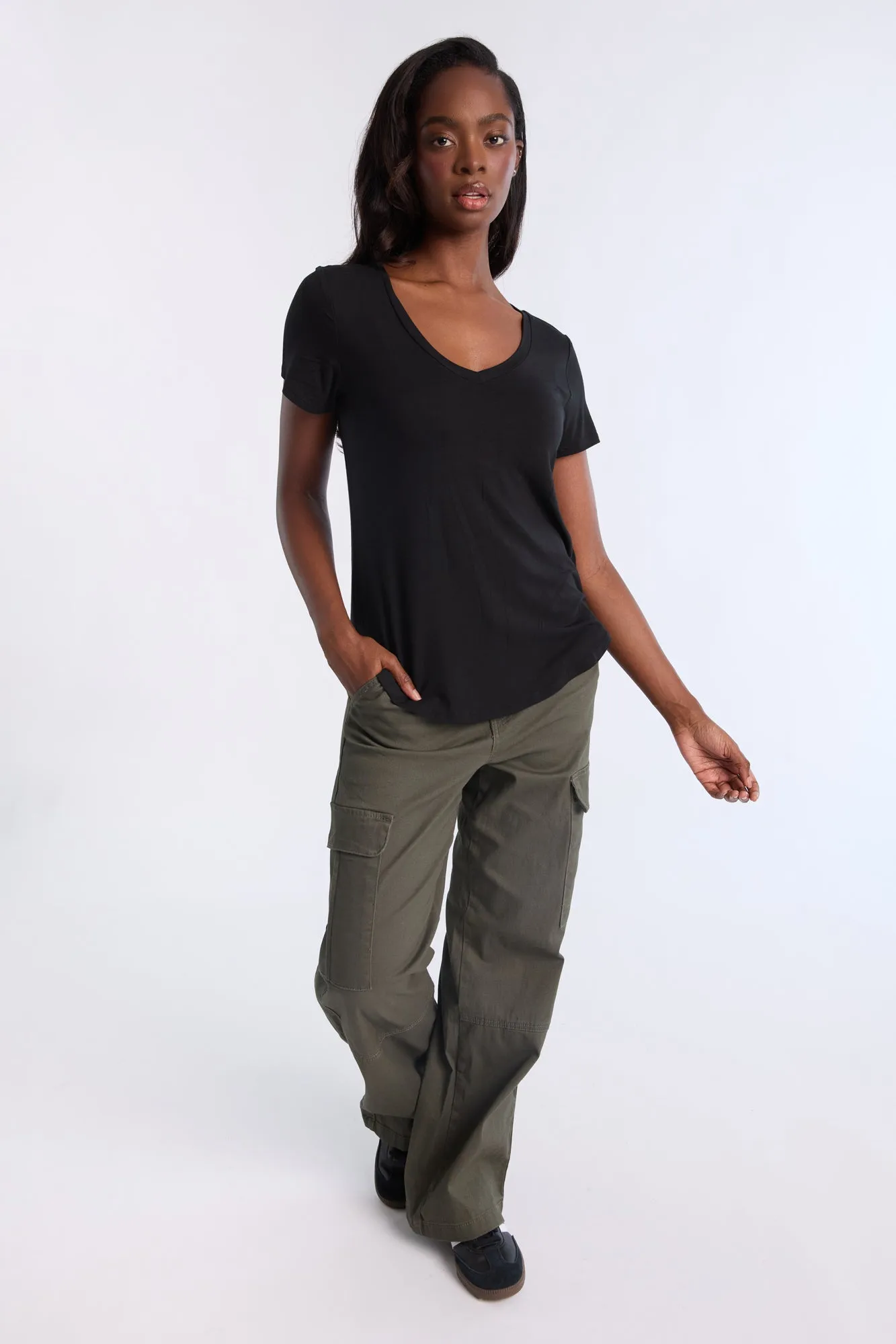 Short Sleeve V-Neck Relaxed Tee sold by Bluenotes product image thumbnail 5