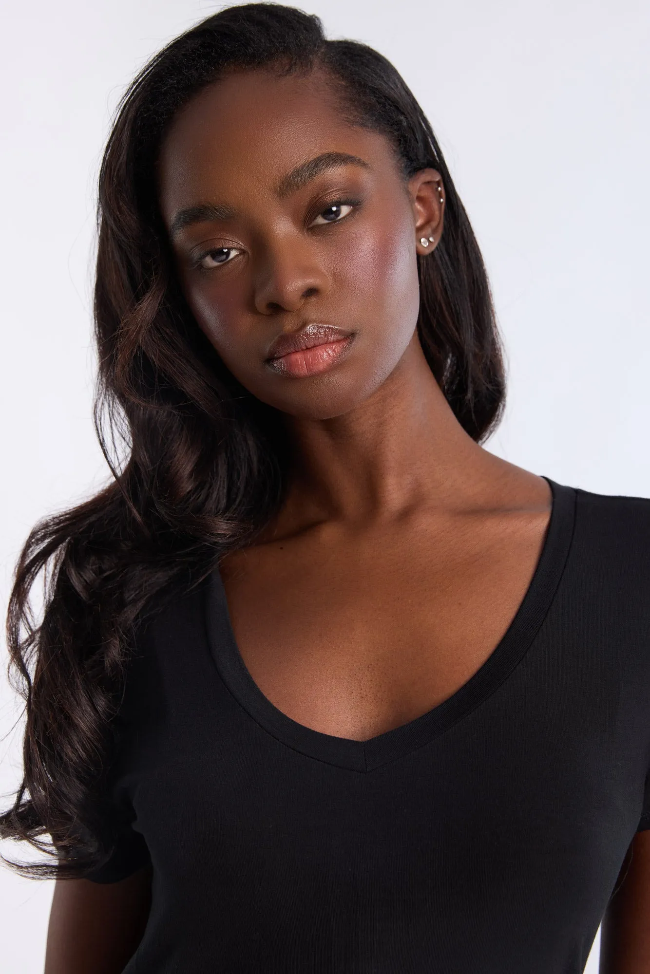 Short Sleeve V-Neck Relaxed Tee sold by Bluenotes product image thumbnail 3