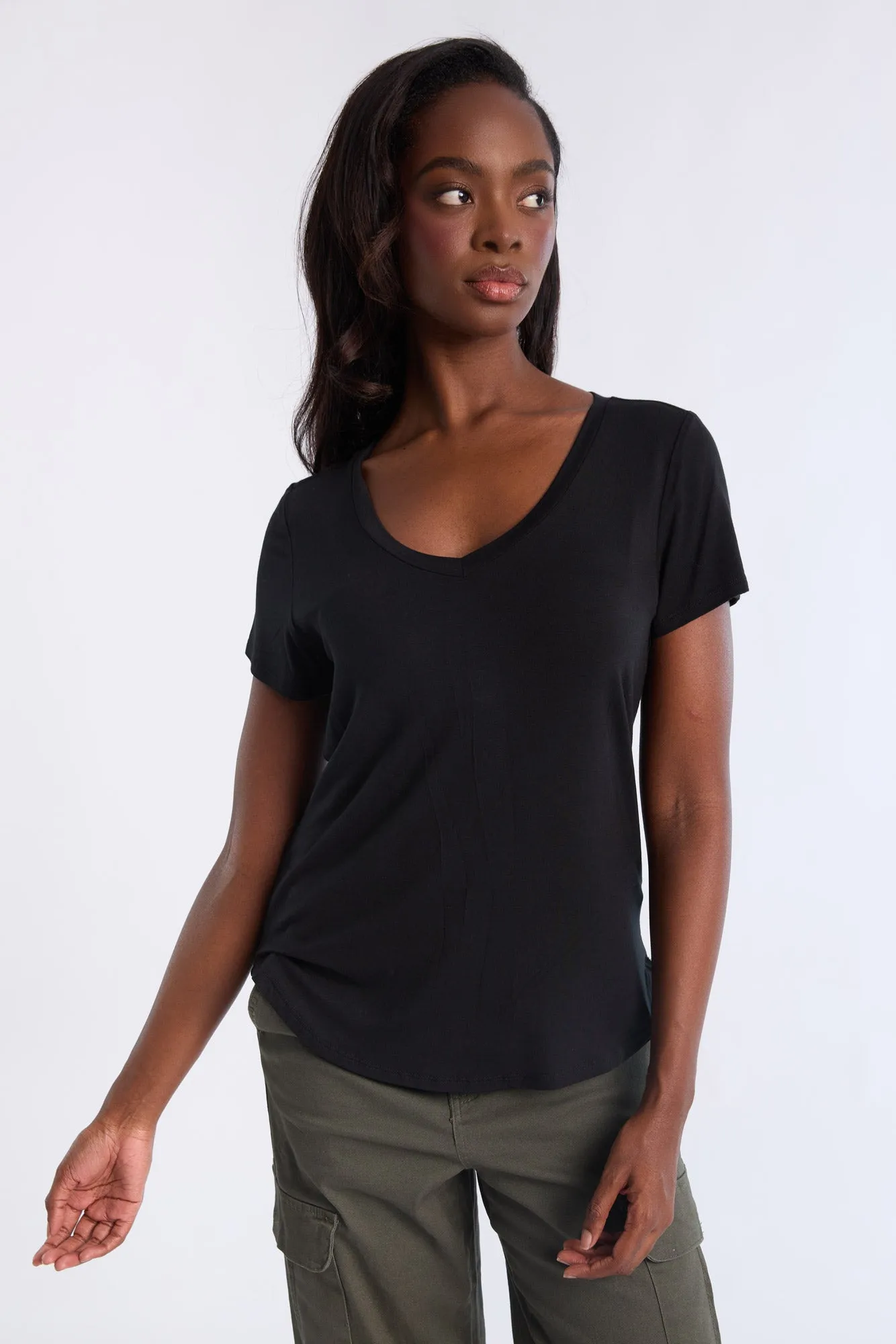 Short Sleeve V-Neck Relaxed Tee sold by Bluenotes product image thumbnail 2