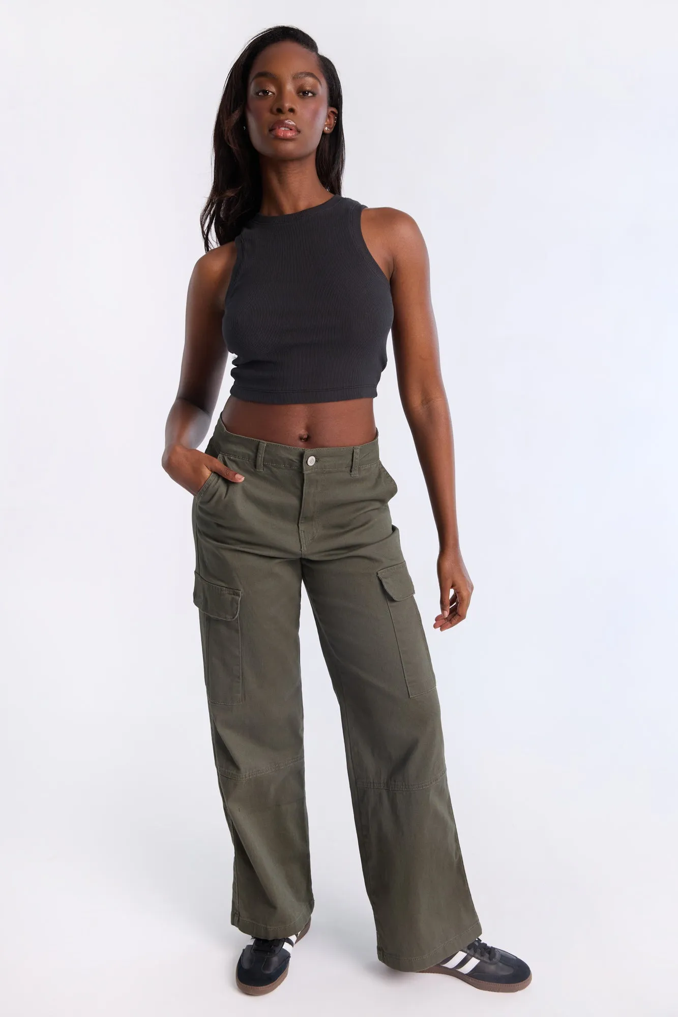 AERO Ribbed High Neck Tank Top sold by Bluenotes product image thumbnail 5