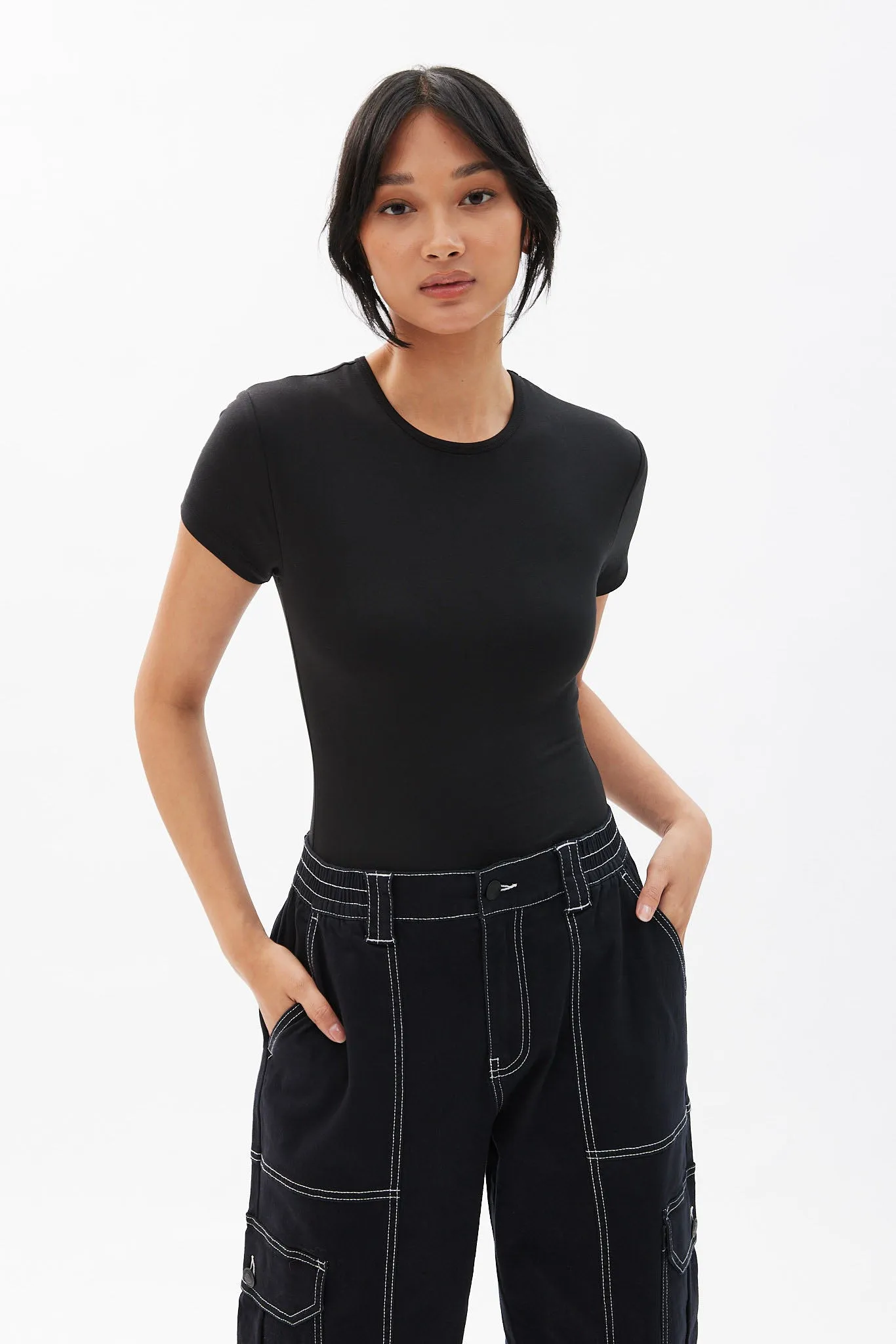 Super Soft Short Sleeve Crew Neck Bodysuit sold by Bluenotes product image thumbnail 5