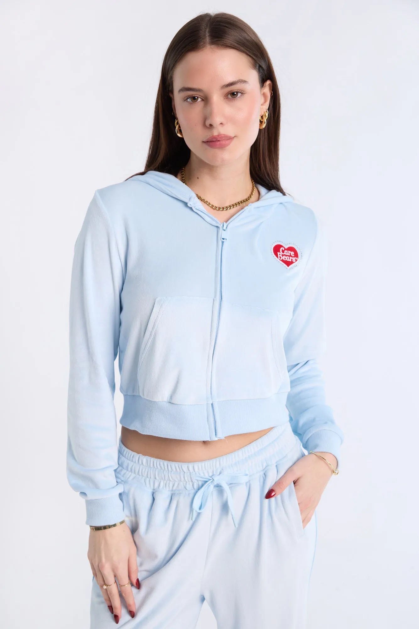 Care Bears Rhinestones Velour Zip-Up Hoodie And Sweatpants 2-Piece Set sold by Bluenotes product image thumbnail 2