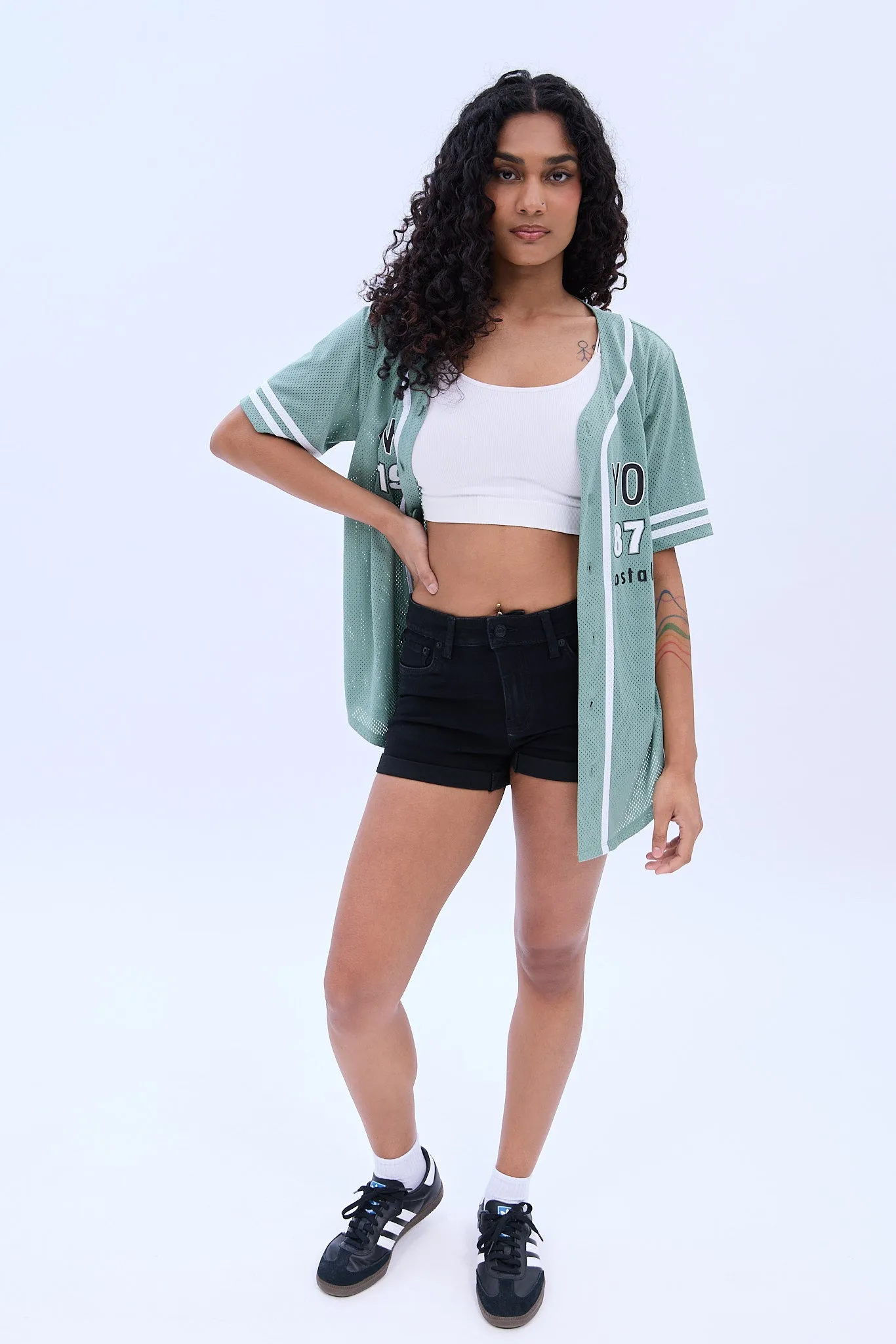 AERO High Rise Midi Denim Short sold by Bluenotes product image thumbnail 4