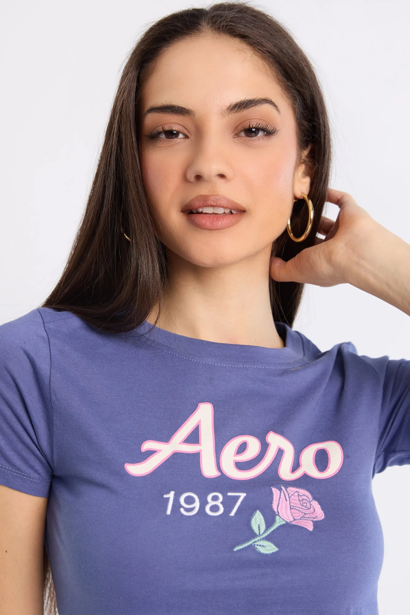 AERO Flower Embroidered GraphicClassic Tee sold by Bluenotes product image thumbnail 2