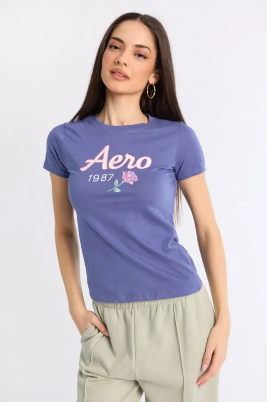 AERO Flower Embroidered GraphicClassic Tee sold by Bluenotes