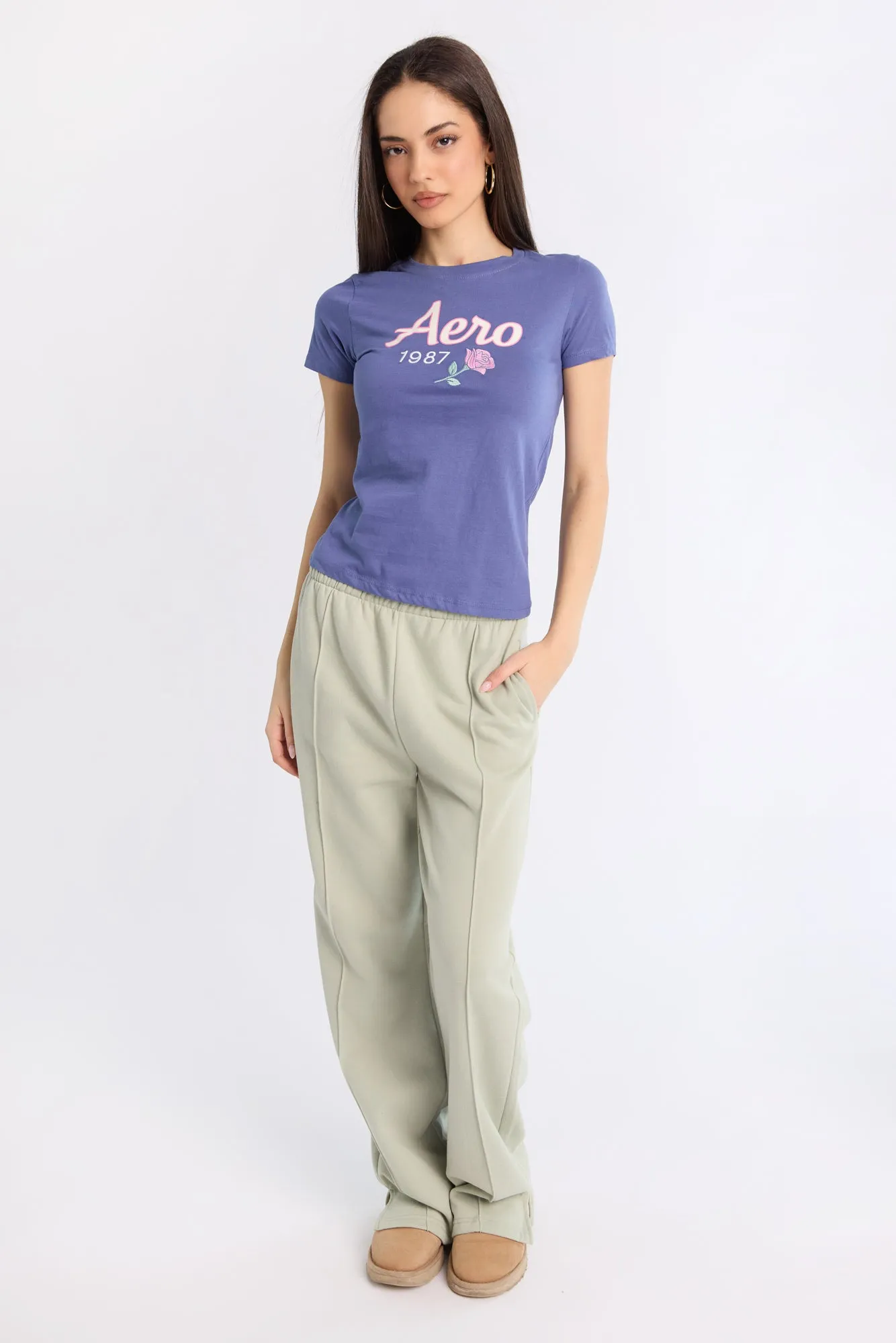 AERO Flower Embroidered GraphicClassic Tee sold by Bluenotes product image thumbnail 4