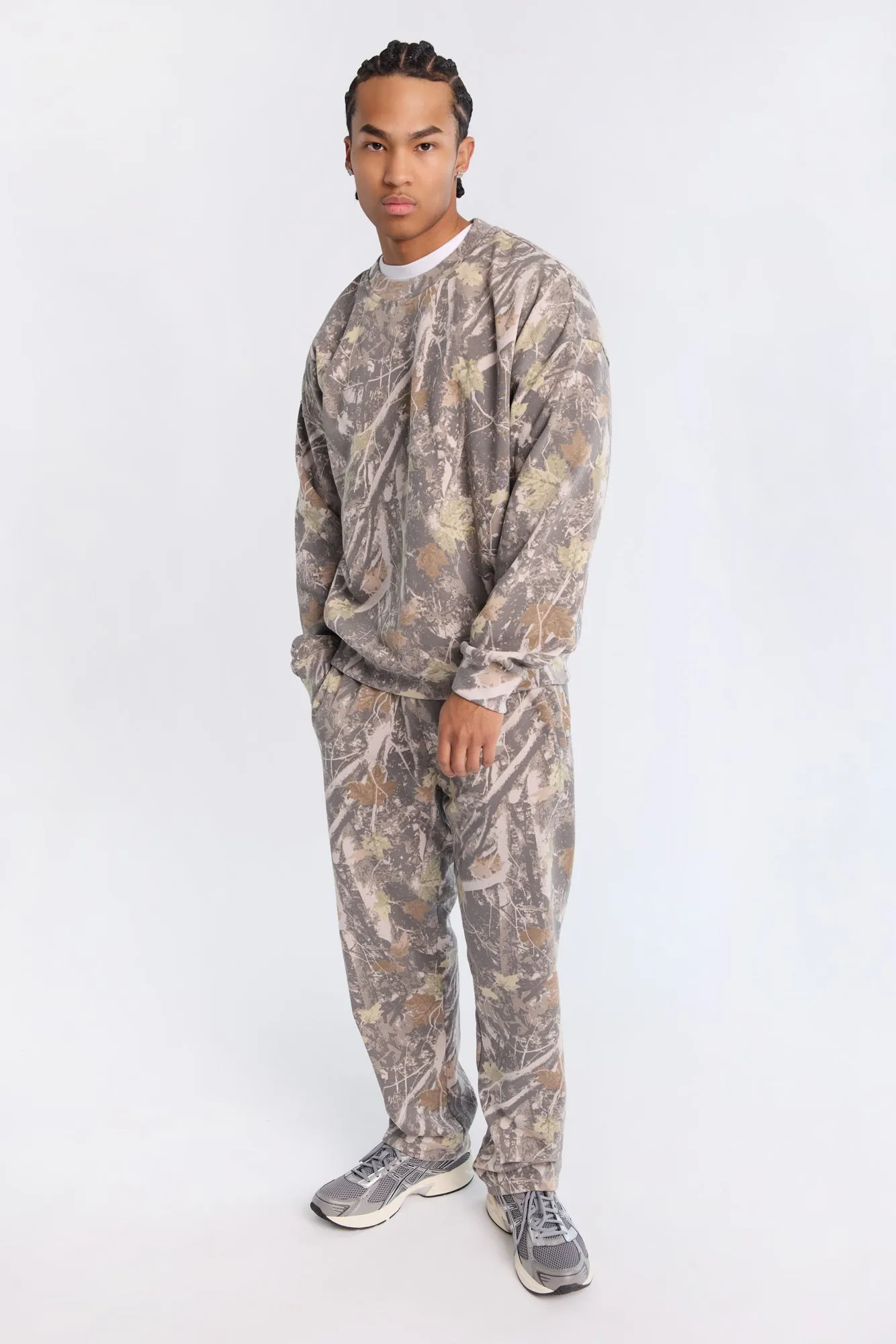 North Western Tree Camouflage Oversized Crew Neck Sweatshirt sold by Bluenotes product image thumbnail 4